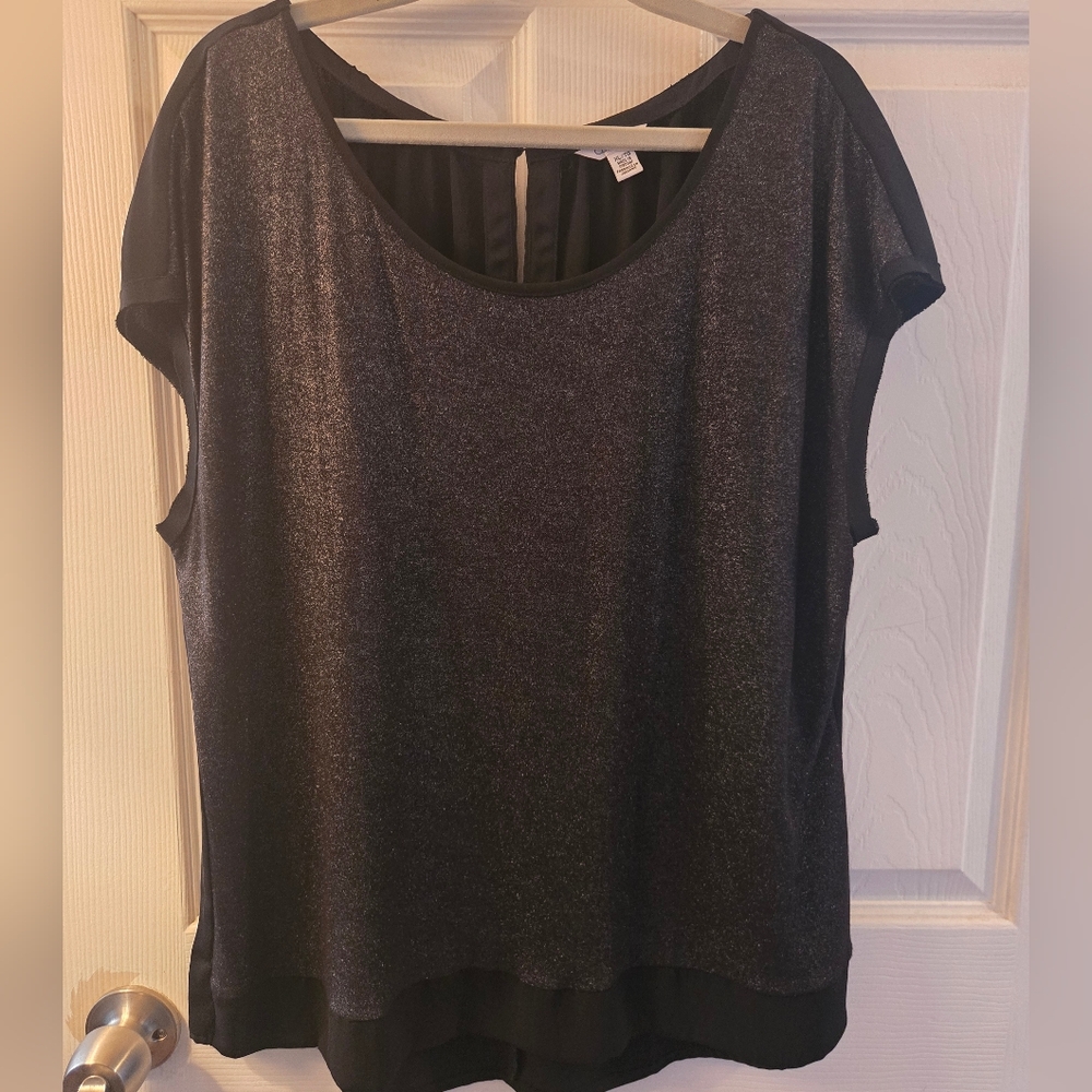 Calvin Klein Shimmery Scoop Neck Top